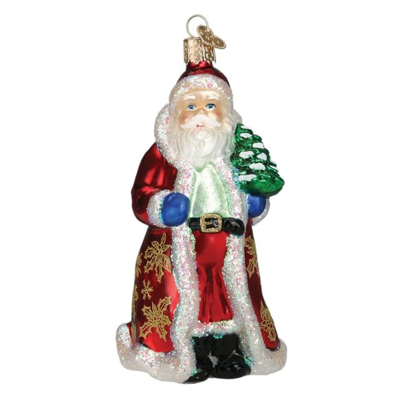 Glistening Golden Santa Holiday Ornament with Keepsake Box |Old World Xmas| NWT - Picture 3 of 7